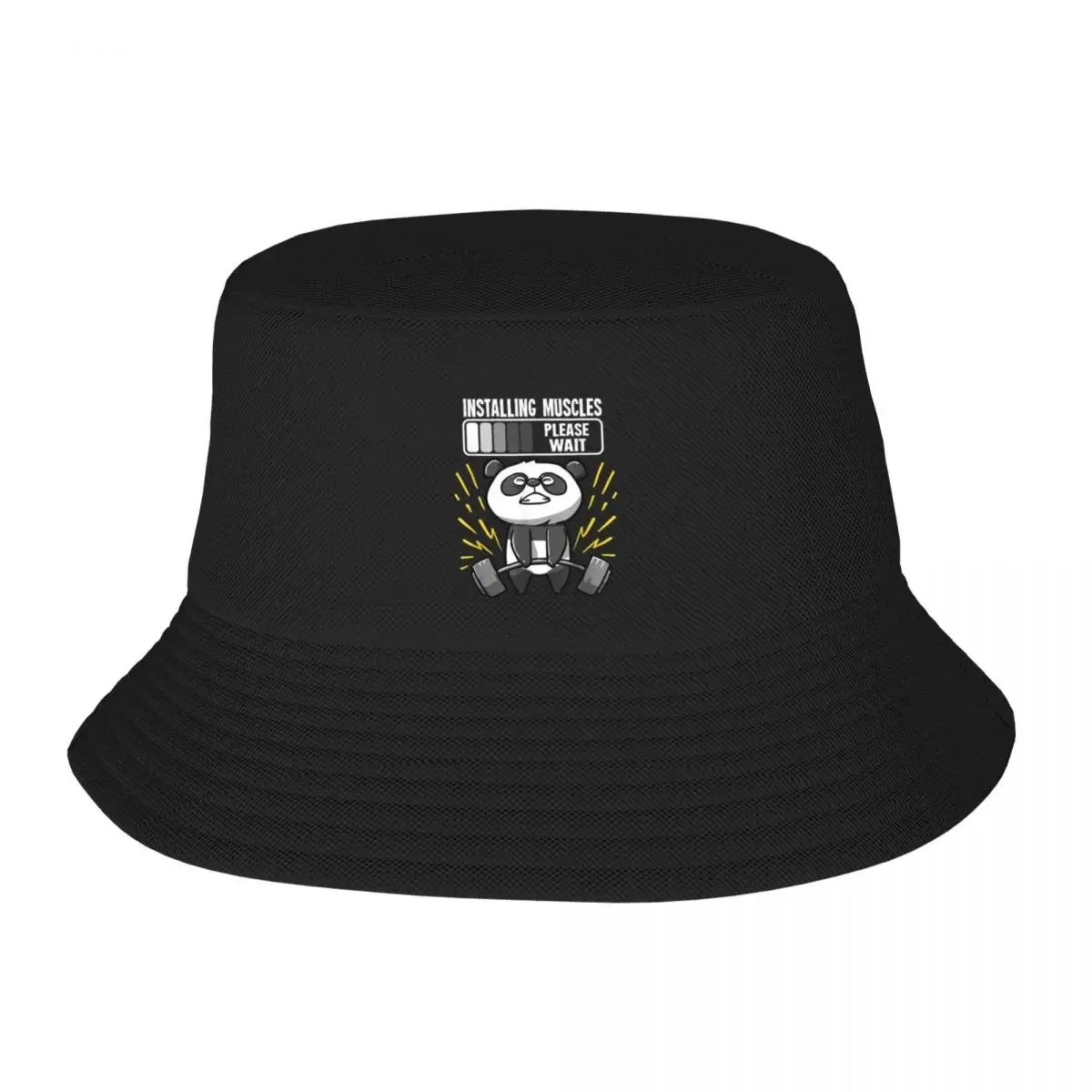 New Installing muscles... Please Wait Bucket Hat dad hat summer hats |-F-| Men Wear Women's