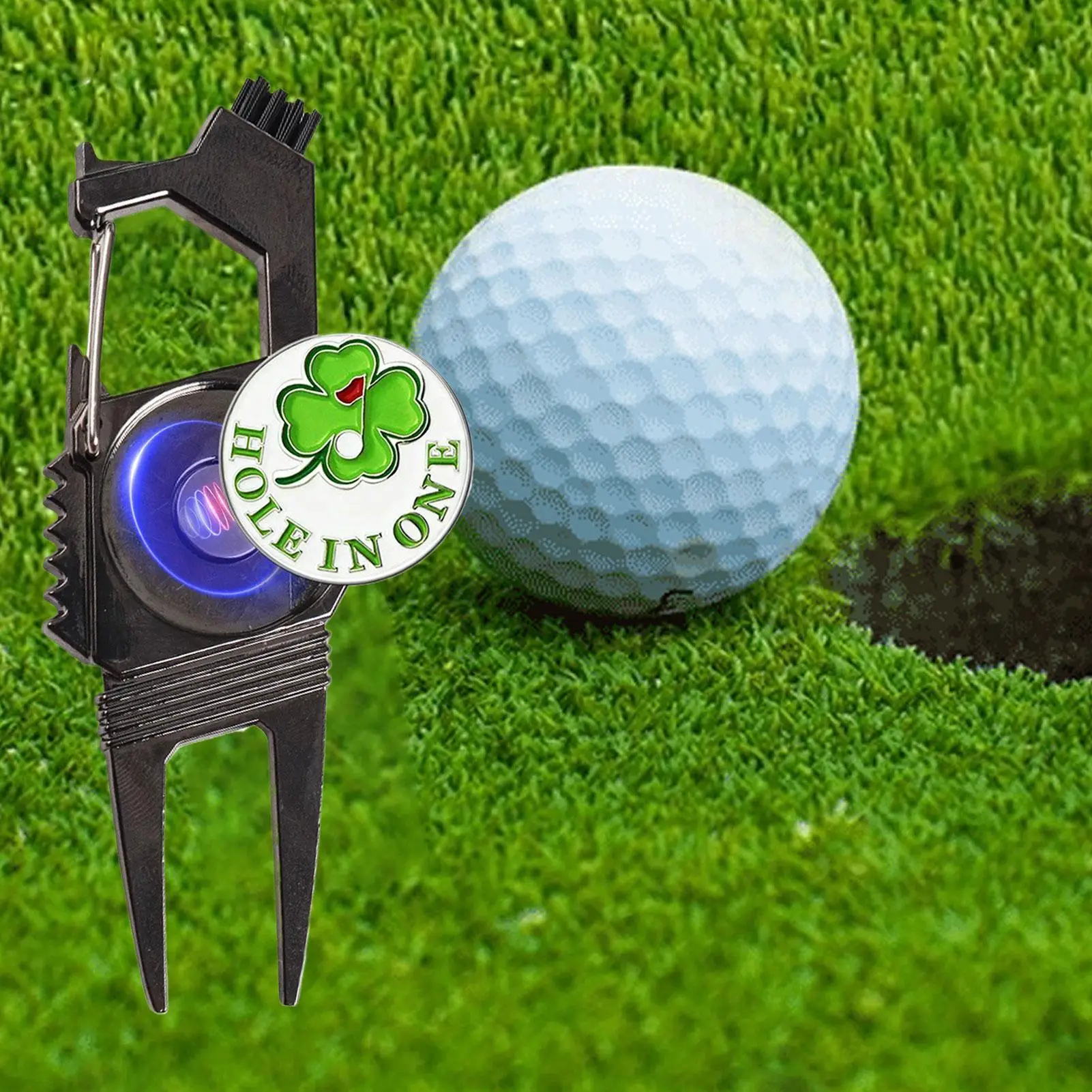 Golf Graszode Reparatie Tool Draagbare Metalen Golfbal Marker Tool Compact Golfer Gadget Groef Cleaner Aid Voor Mannen Golfers Meisjes Vrouwen