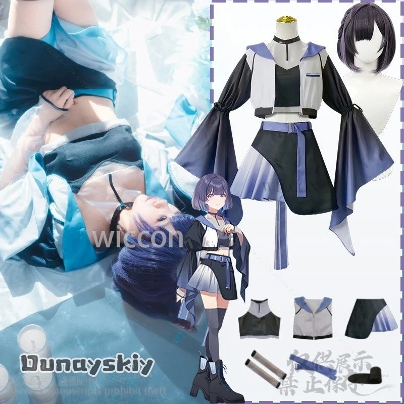 

Аниме игра Gakuen IDOLM @ STER Косплей Hataya Misuzu Костюм Новая униформа Идола Y2K Jirai Kei Платье для девочек Лолита Парики Cos Индивидуальные