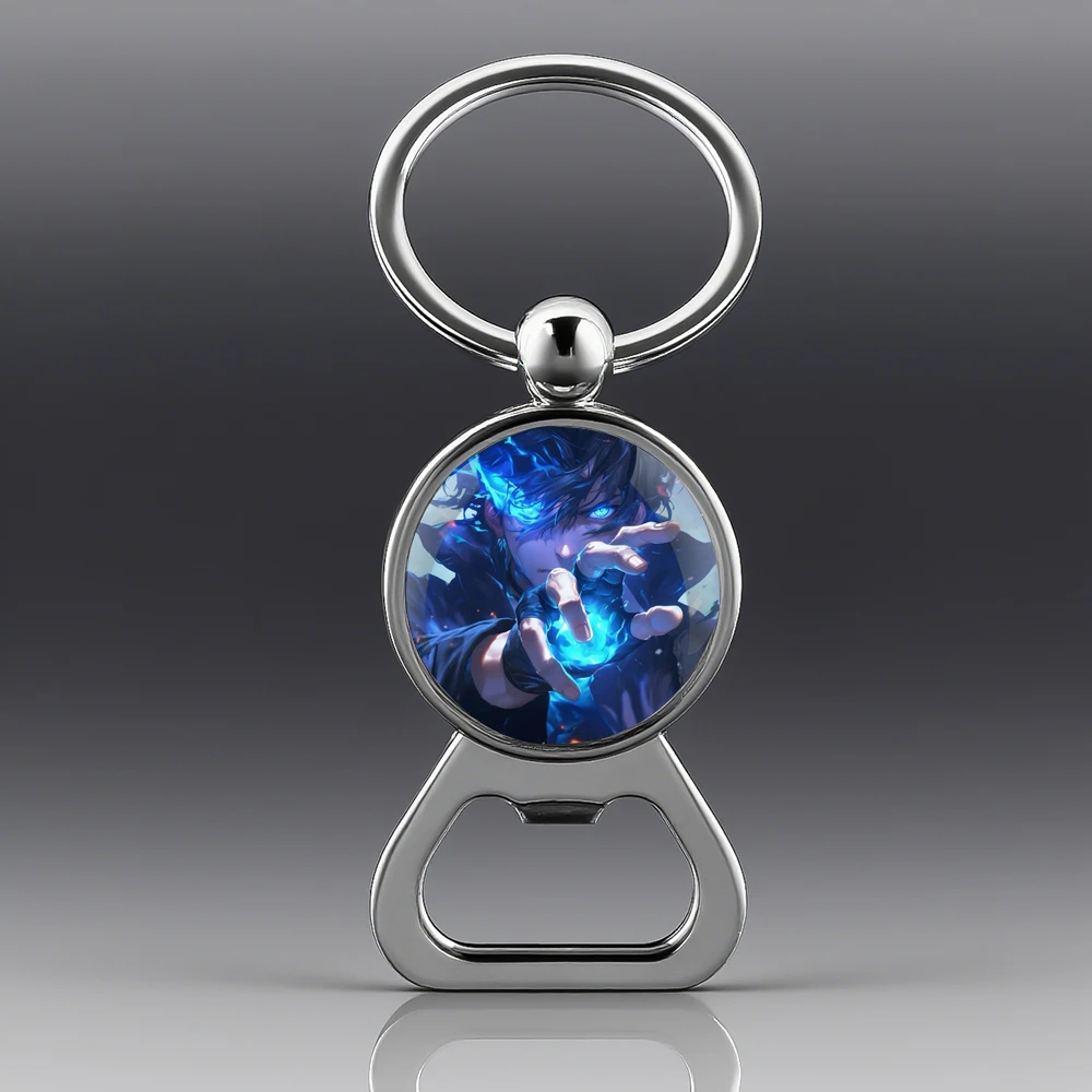 Llavero de cúpula de cabujón de cristal de nivelación individual: accesorio genial para fanáticos del anime, mujeres, hombres, ideal para llaves y bolsos