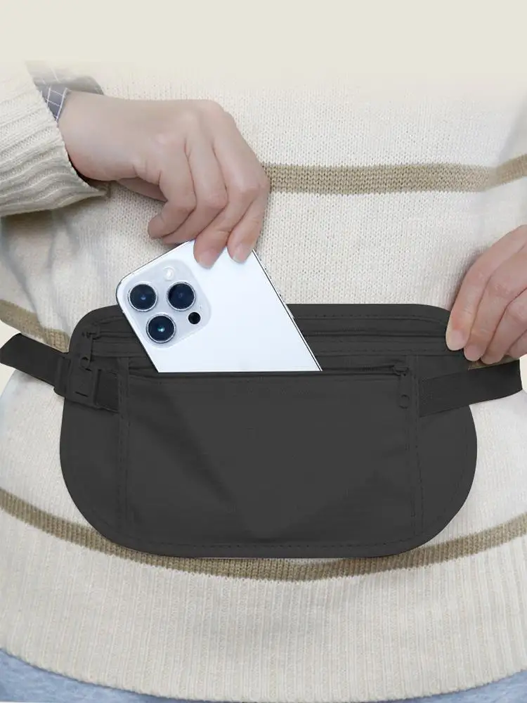 AliExpress NONE Waterproof Anti-theft Invisible Running Waist Bag Multi-functional Ultra-thin Sports Cell Phone Bag For Men Women Cycling Bag