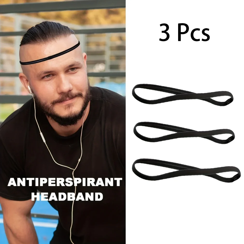 

3pcs Sports Headbands Non-slip Running Elastic Sweatband Breathable Yoga Hair Bands Women Men Fitness Sweat Guide Hairbands