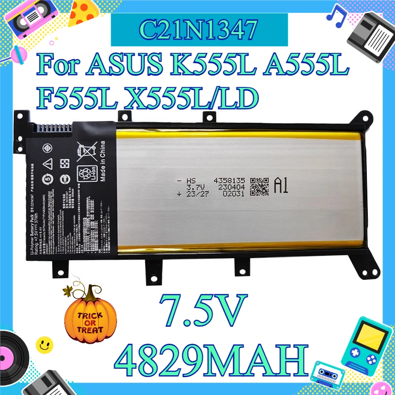 7.5V 4829MAH Replacement Laptop Battery For ASUS K555L A555L F555L X555L/LD Y583L VM590 R557LI, C21N1347