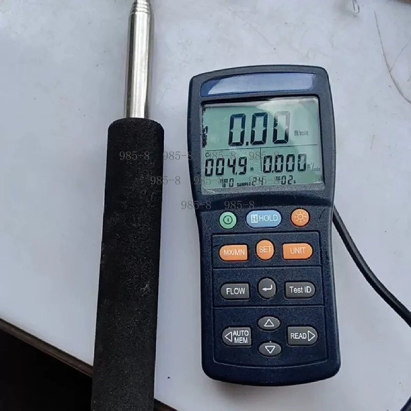 Digital Wind Flow Tester Hot-Wire Anemometer, Air Velocity Meter Fitted with Telescopic Snake Probe
