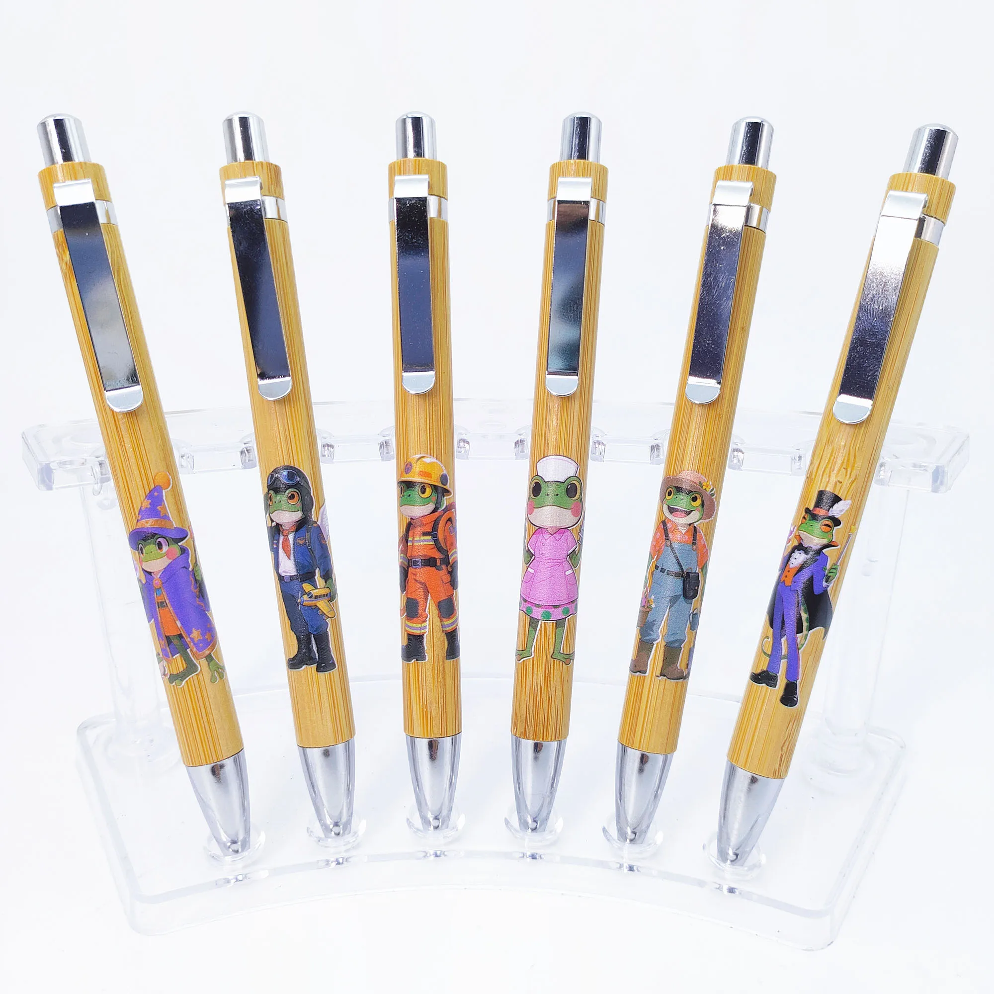 7pcs/14pcs Creative Frog Shaped Ballpoint Pen Frog Professional Dress Ballpoint Pen Student Writing Gift Pen.