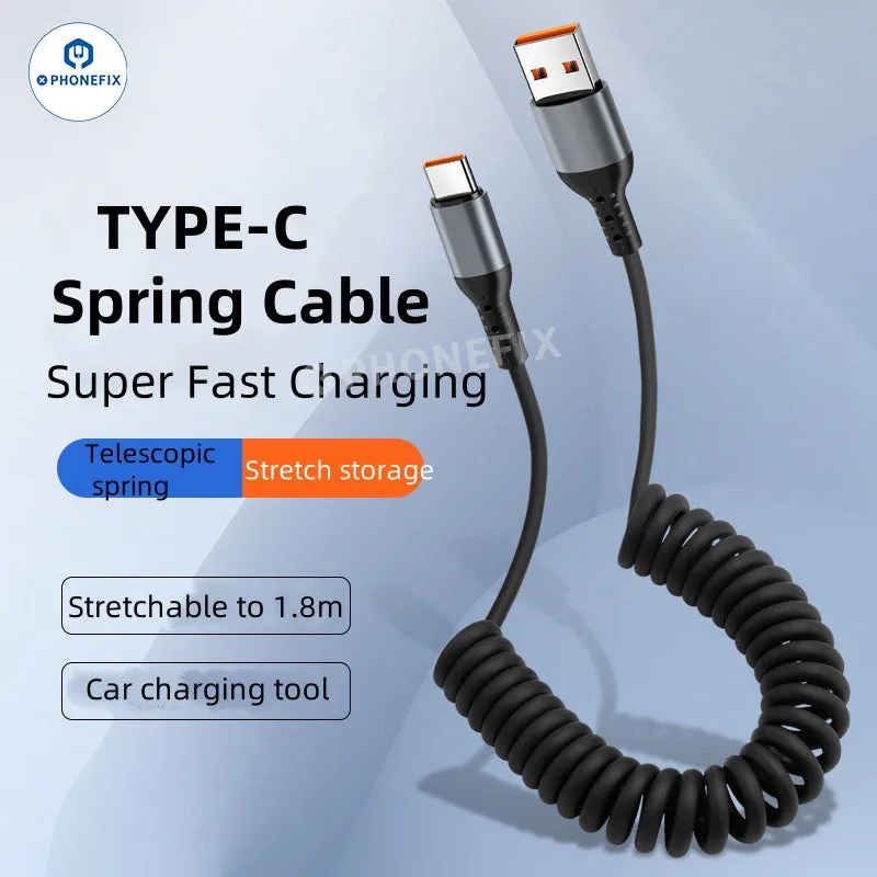 Car CarPlay Super Fast Charging Cable Lightning /USB/ Type-C for iPhone Android Phones Simultaneous Charging/Data Transmission
