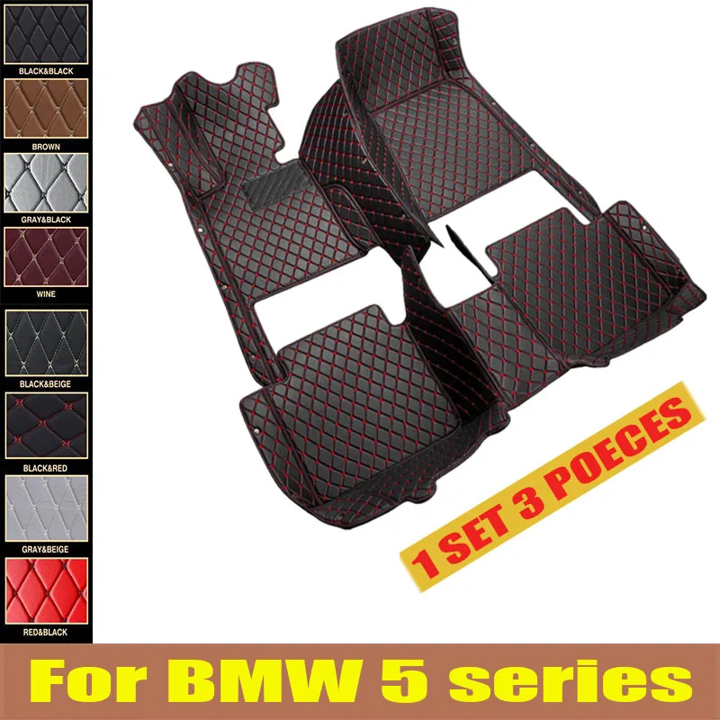 

Car floor mats for BMW 5 series G30 525i 530i 540i 2018 19 20 21 22 Custom auto foot Pads automobile cover interior trunk mat