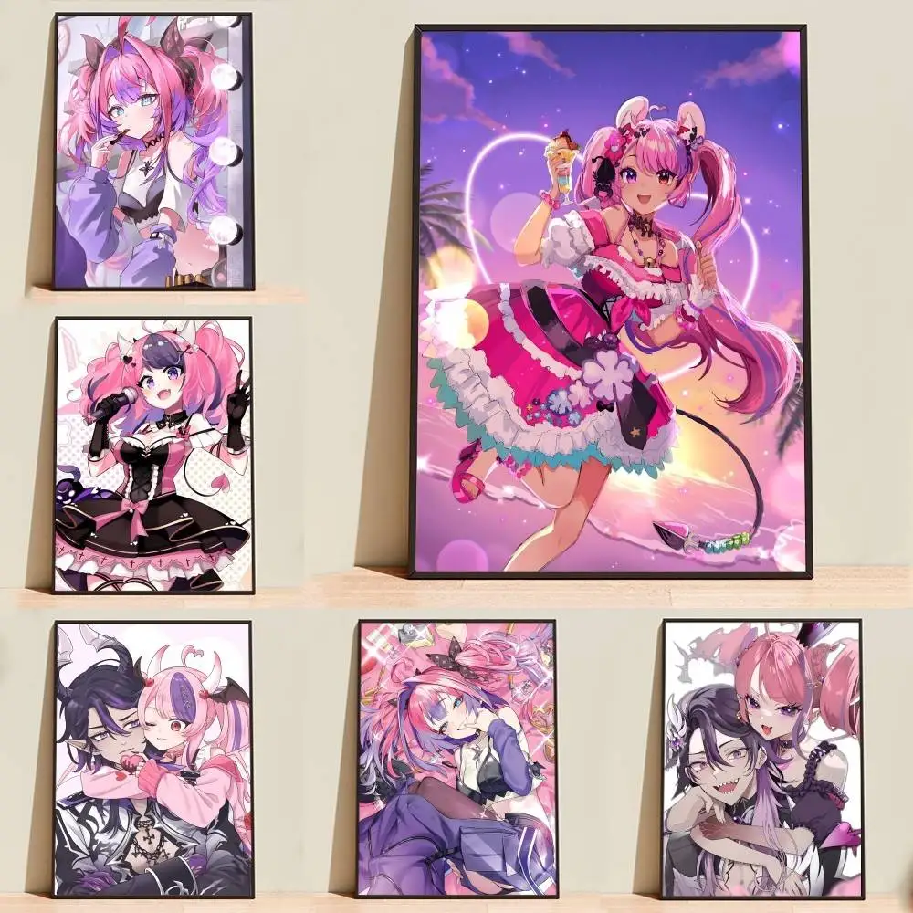 Mousey Vtuber I-Ironmouse Fanart Poster Self-adhesive Waterproof Paper Sticker Coffee House Bar Room Wall Decor