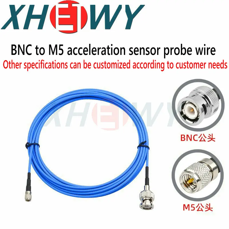 RG316 wire BNC/M5-JJ probe wire microdot accelerometer anti vibration 10-32UNF signal wire Q9/L5