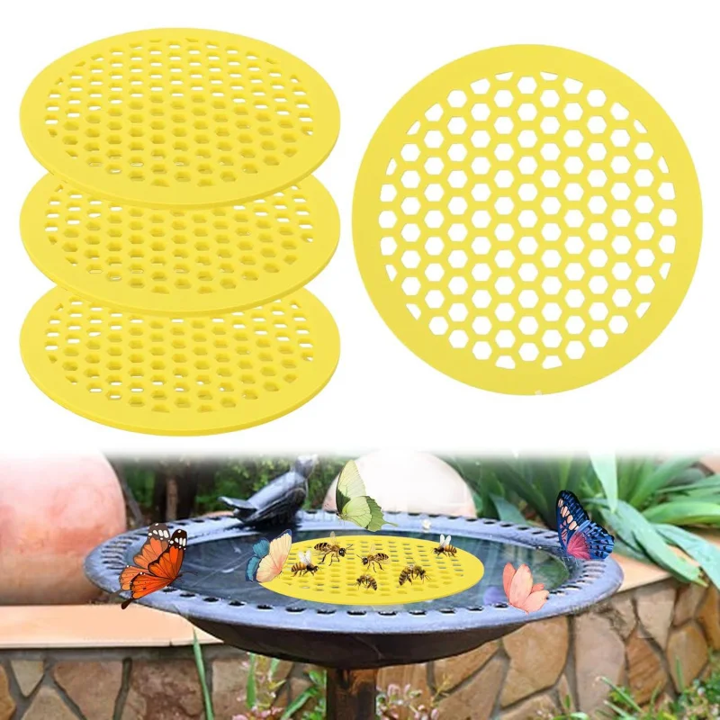 

【4 Pcs Bee Floating Islands】Foam Bee Trays, Butterfly & Bee Water Feeder for Garden Outdoor Insect Hydration