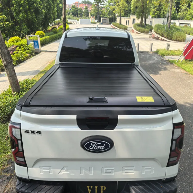 

KQX Hot Sale Electric Aluminum Hard Retractable Truck Pickup Bed Tonneau Cover Roller Shutter Cover ForTundra Sierra GreatWall