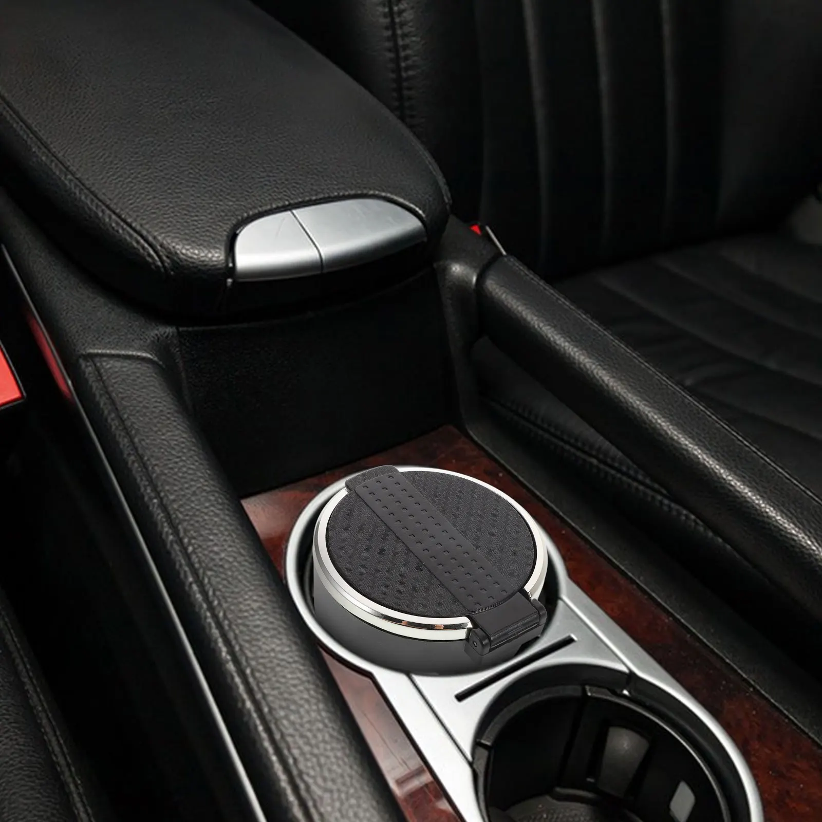 

Car Ashtray Lid Smokeless Ash Tray for Cars Vehicle Ashtray Portable Car Accessory High Temp Resistant Elegant Design