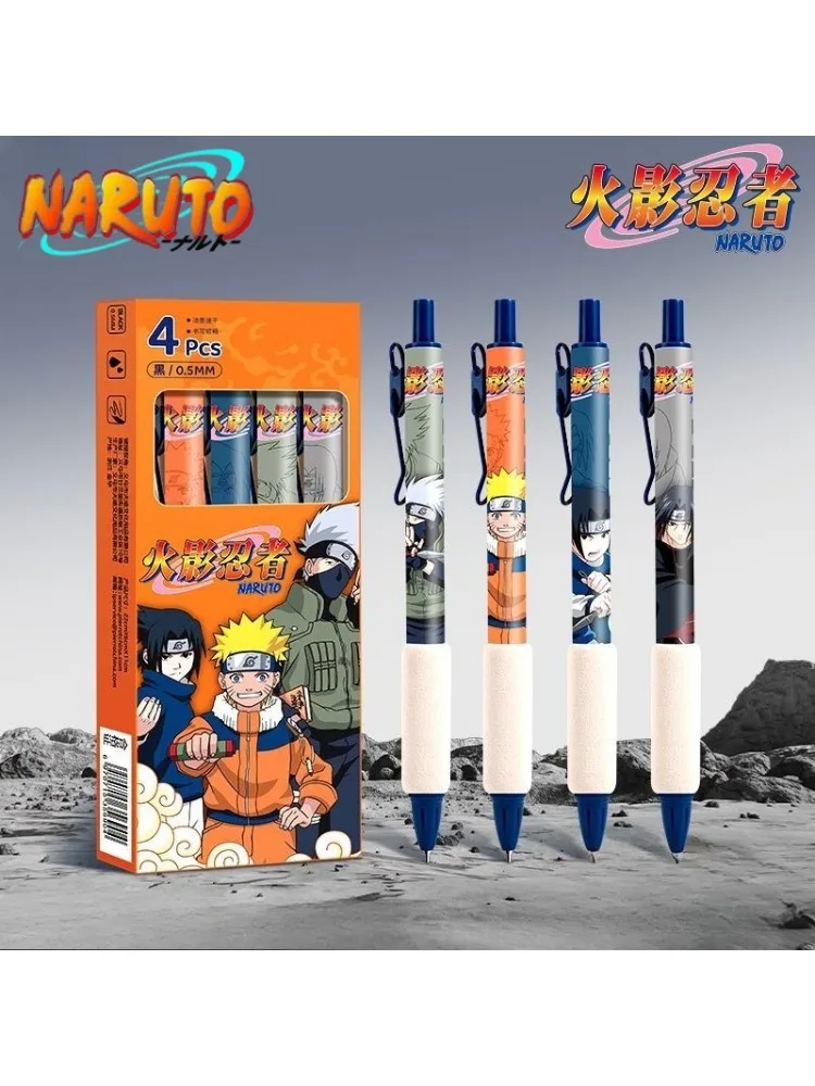 Cartoon Naruto Gelstift Animation-Zubehör Niedlicher Klickstift Hochwertig Geeignet für Hausaufgaben Schreiben 0,5mm Schwarze Tinte Geschenk
