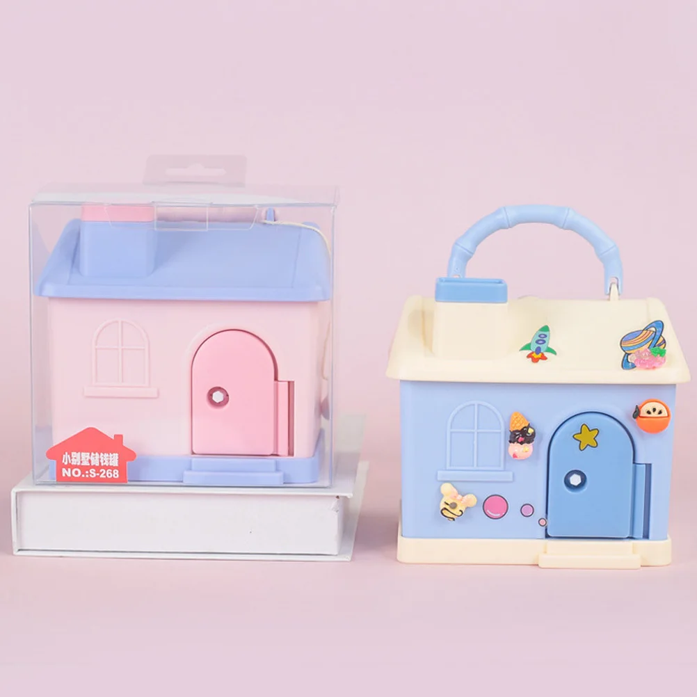 กระปุกออมสินรูปบ้าน ของเล่นสร้างสรรค์สำหรับเด็ก กระปุกใส่เงินน่ารัก ตกแต่งโต๊ะทำงาน เสริมสร้างนิสัยการออมของเด็ก ไอเดียของขวัญปีใหม่