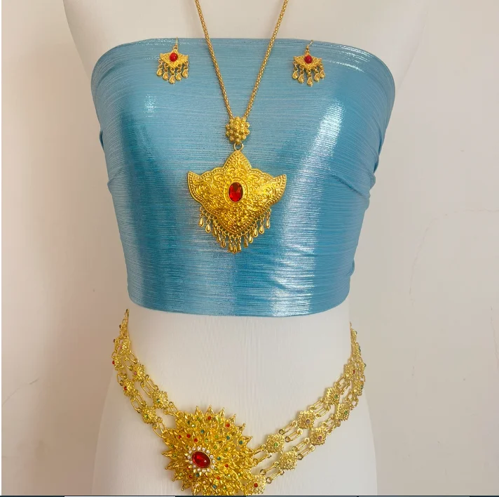 Thai Fashion Fashion Accessories Necklace Earring Set Water Splashing Festival Stage Costume Matching