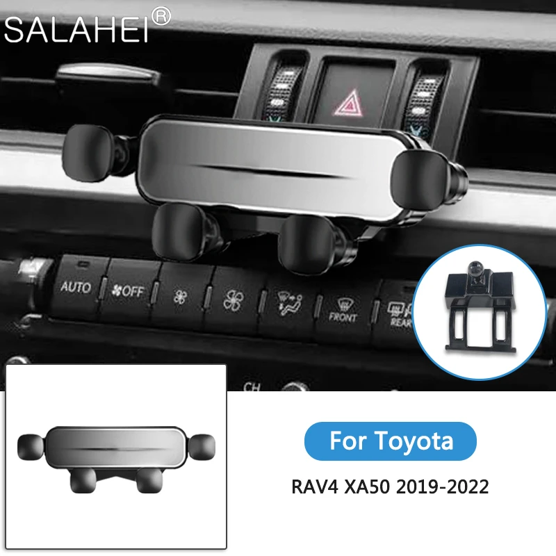 

Car Phone Holder For Toyota RAV4 5th XA40 XA50 2017 2019 2021 2022 Air Outlet Gravity Mount Stand GPS Bracket Auto Accessories