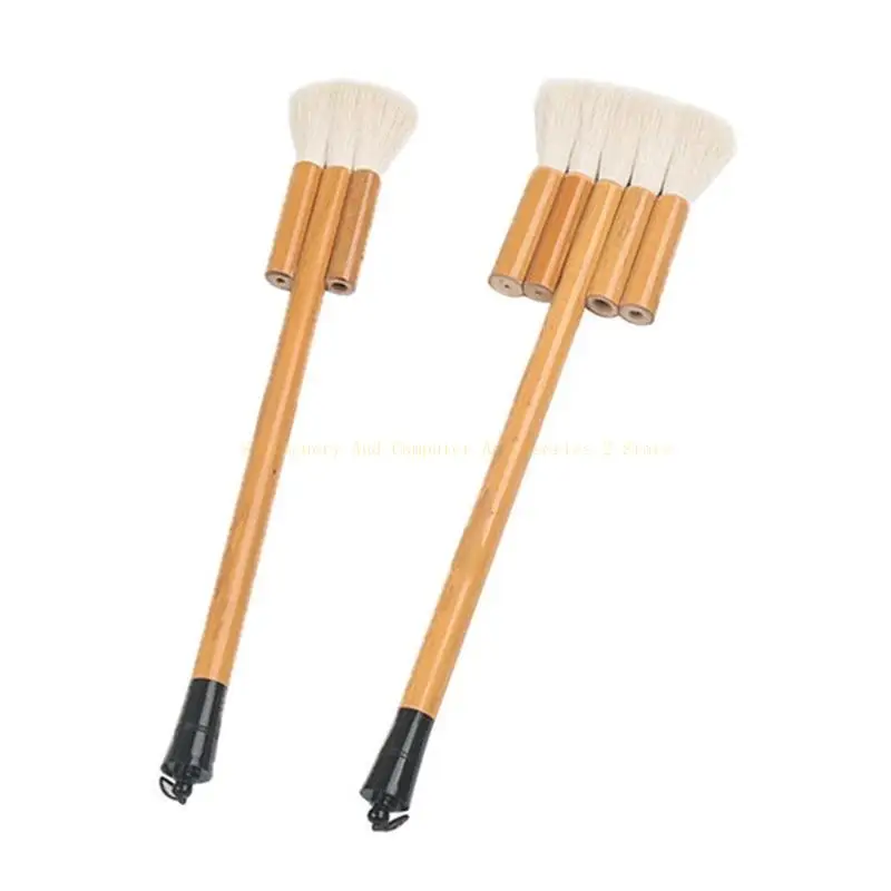 Exquisite Wollreihe Pinsel Pinsel Holzgriff Flachpinsel Pinsel Professioneller Pinsel