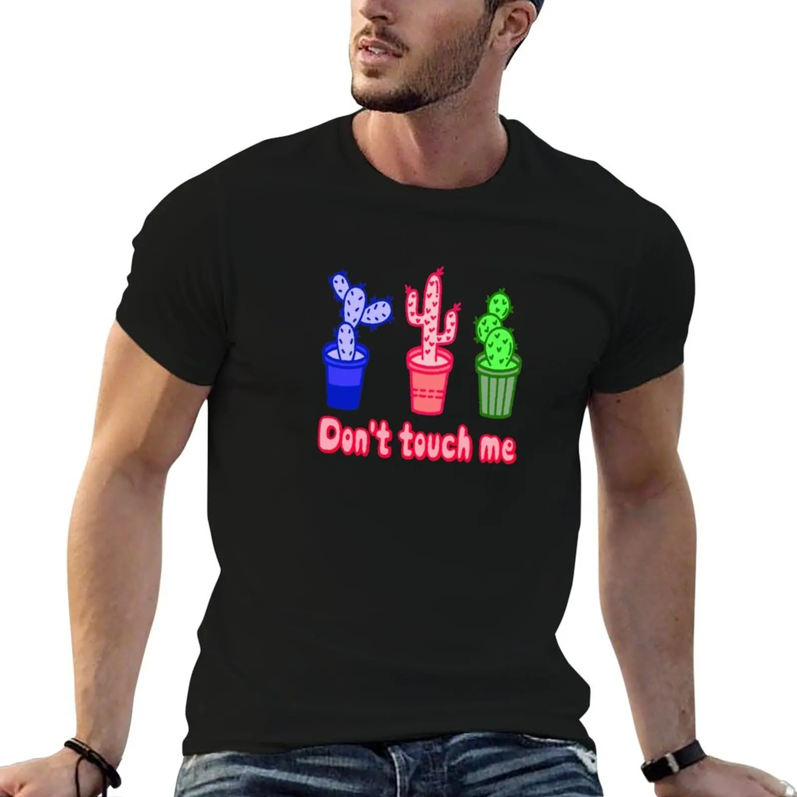 

Don't touch me (Colorful) T-Shirt cotton t shirts man 100% funny t shirts dark humor T-Shirt