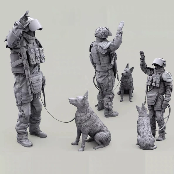 

1/35 Resin Soldier model kits figure colorless and self-assembled A-2159