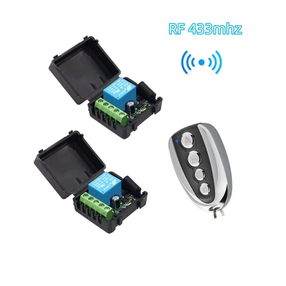 

Умное дистанционное реле постоянного тока 12 В 10 А 433 МГц 1 канал беспроводное реле RF пульт дистанционного управления мини-приемник + 4CH передатчик
