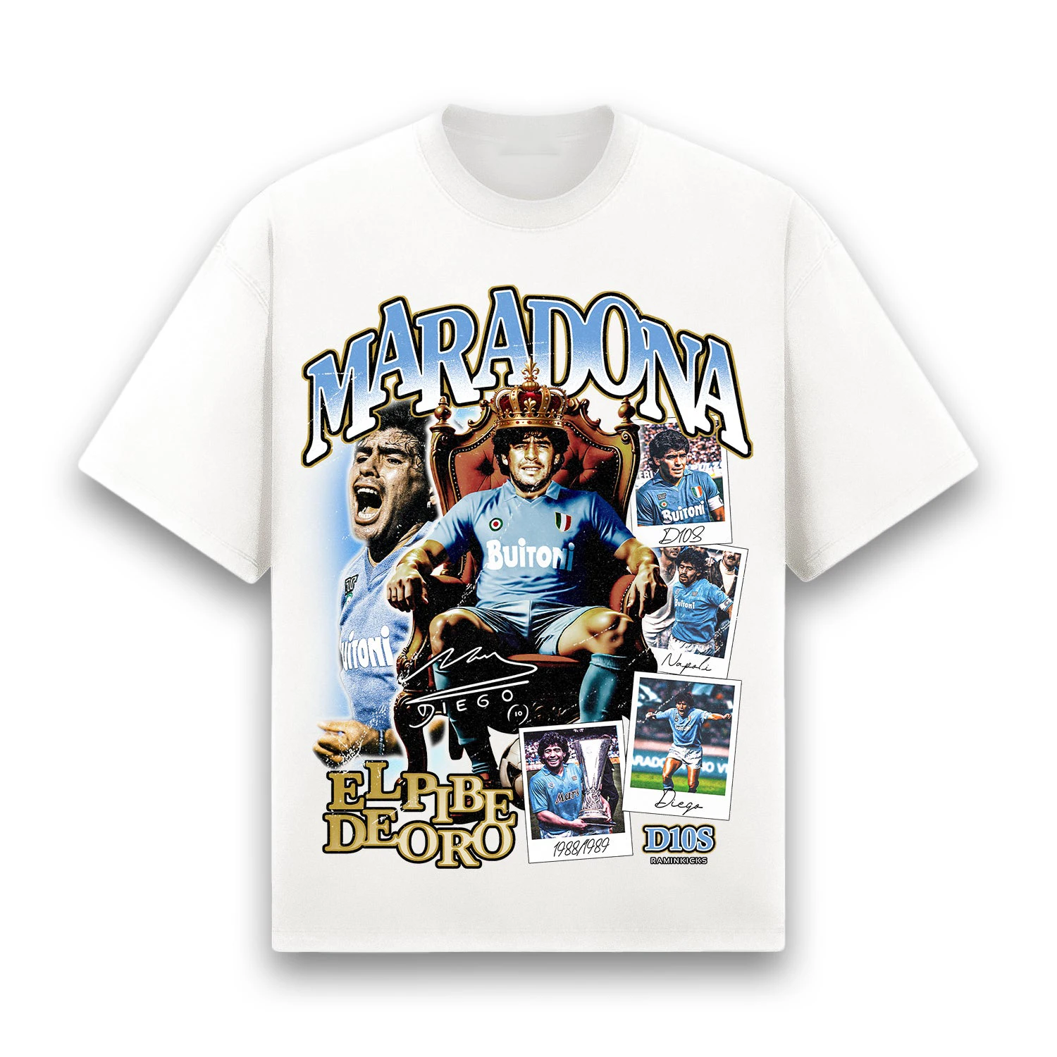 الكلاسيكية الرجال تي شيرت الصيف الرياضة القطن جيرسي دييغو مارادونا (1986) تي شيرت مطبوع عادية كبيرة الحجم قصيرة الأكمام الذكور الملابس #3