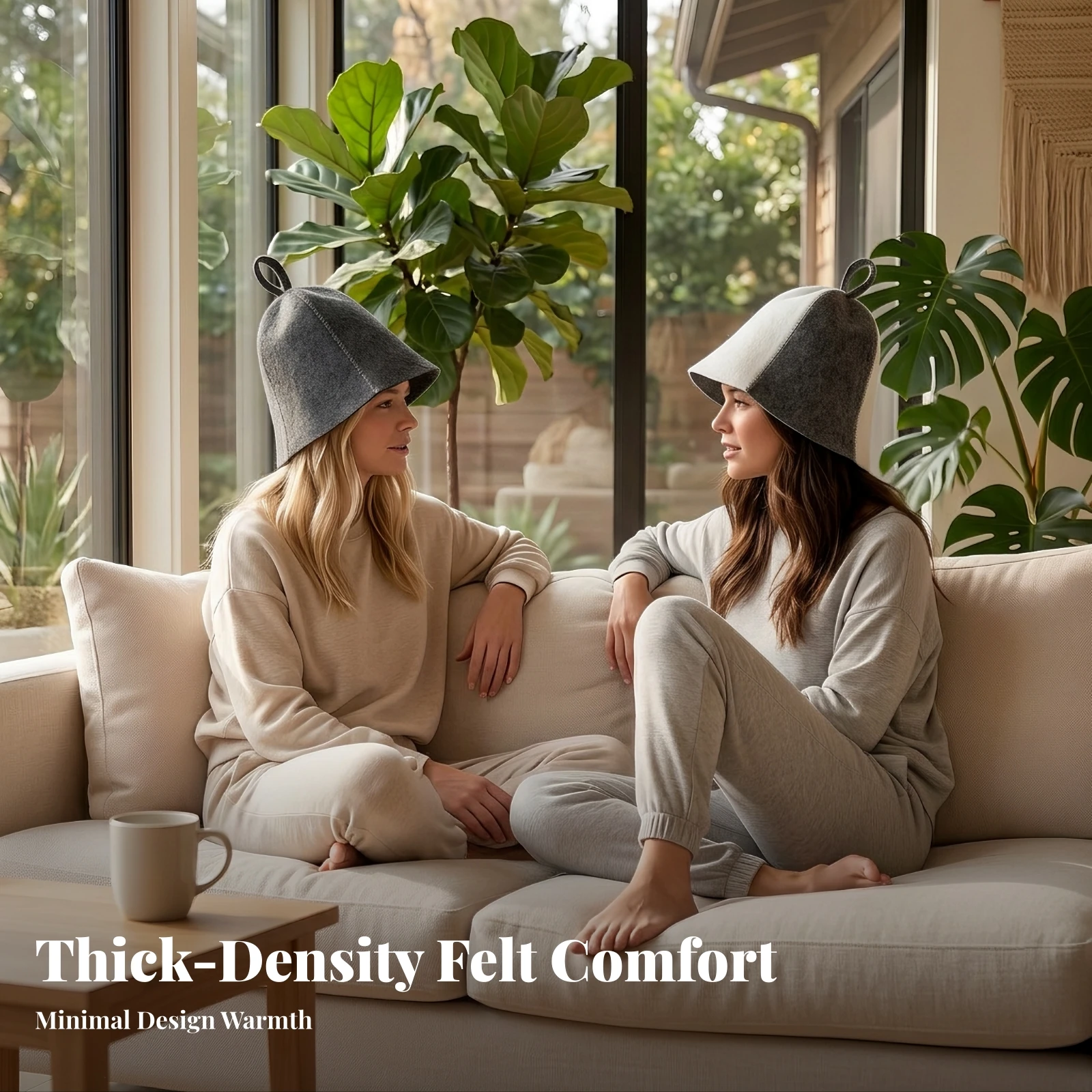 2-pieces-felt-sauna-hat-with-hanging-loop-absorbent-bell-shaped-sauna-cap-banya-hat-soft-headwear-comfortable-for-spa-lovers
