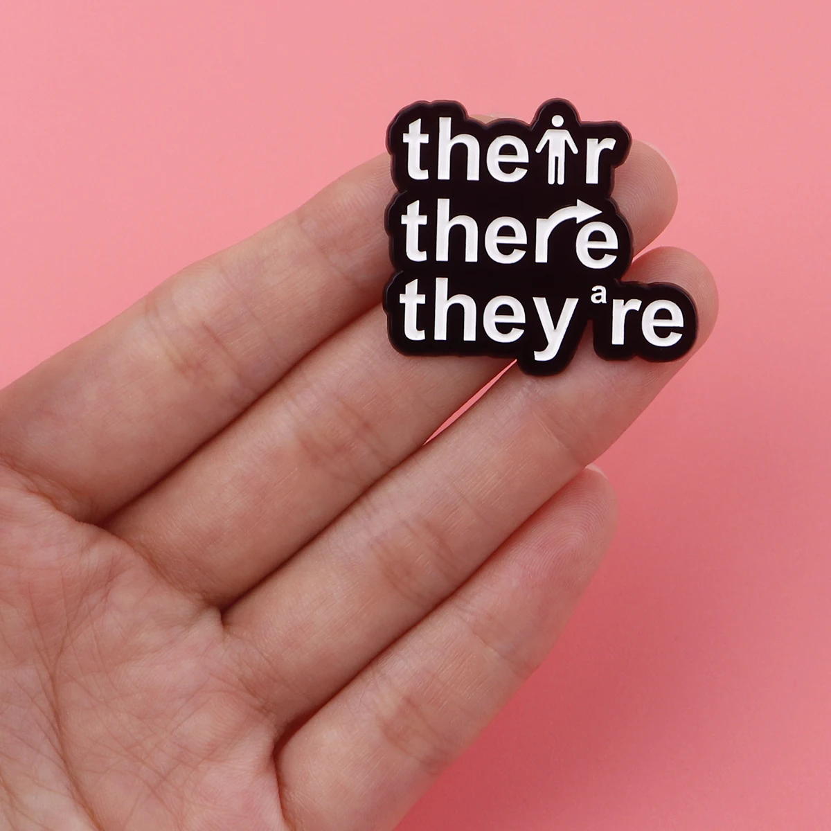 Skeleton Enamel Pin Funny Quotes Brooch Pines Lapel Pins Pronouns Badge on Backpack Clothing Accessories Punk Jewelry Gifts