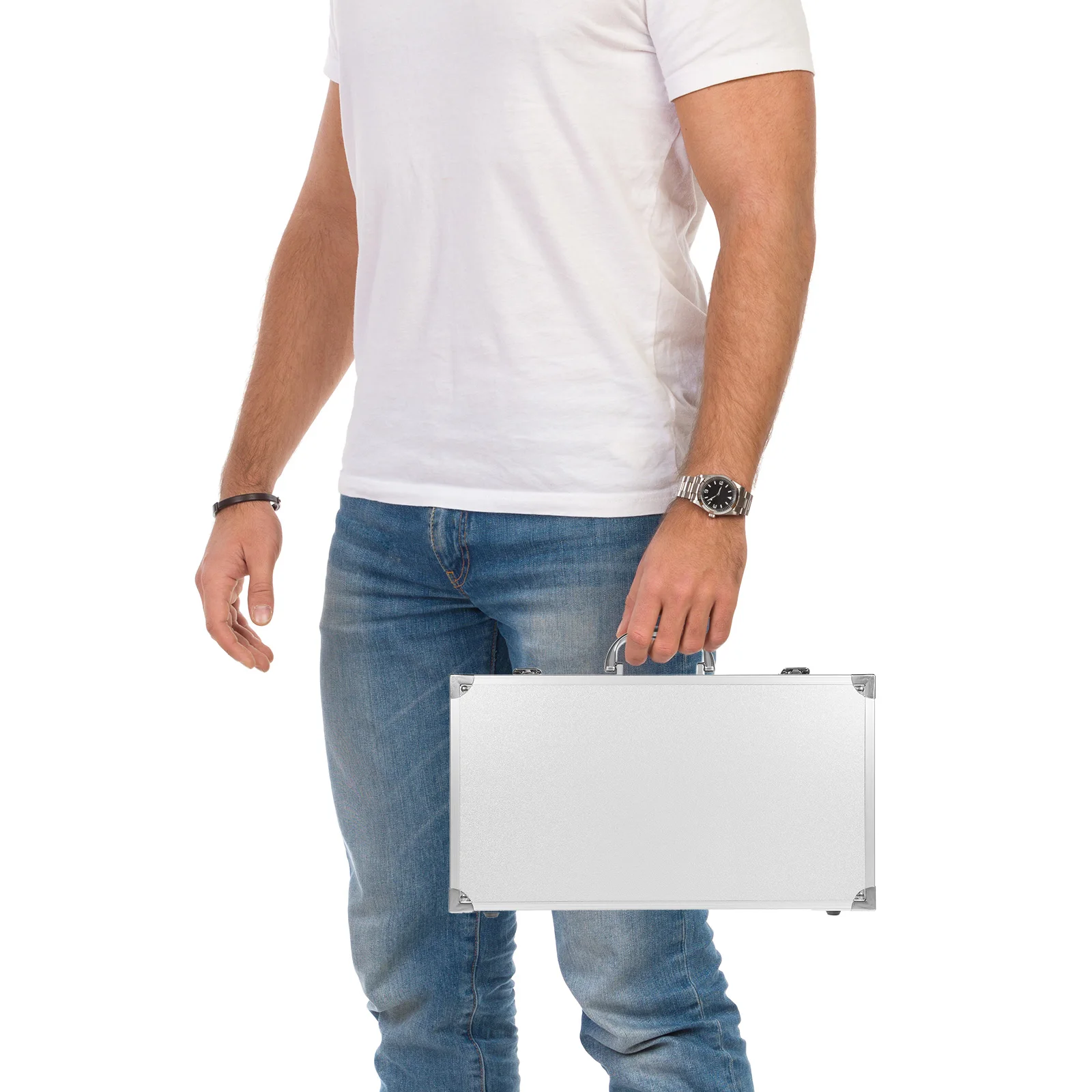 

Large Capacity Aluminum Alloy Tool Box Portable Multi-Purpose Storage Container For Medicine Tools Durable