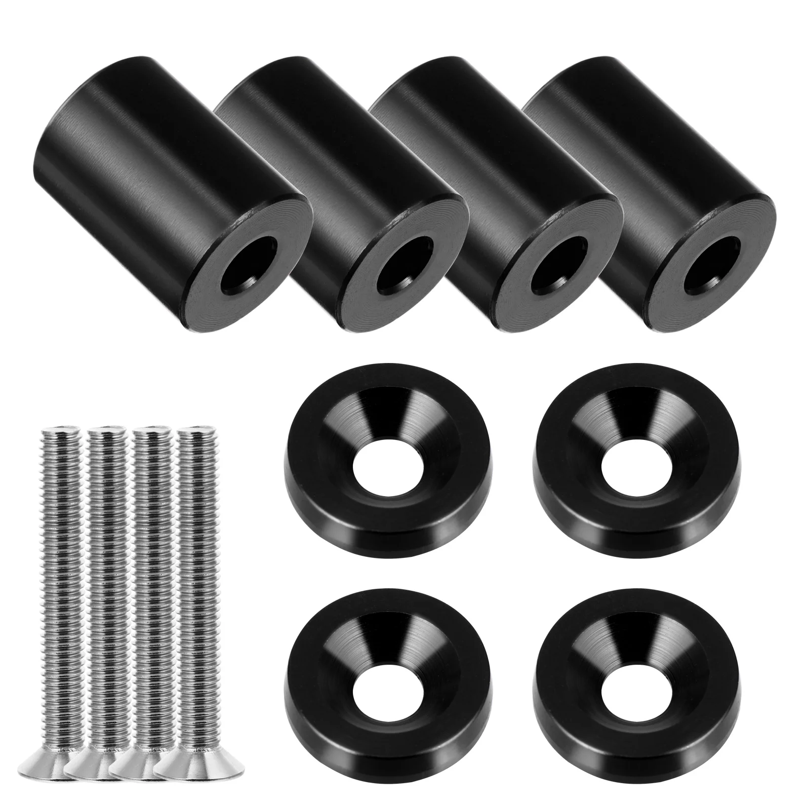 

Car Bonnet Spacer Riser Hood Engine Turbine Ventilation Universal Risers Kit Aluminum Alloy