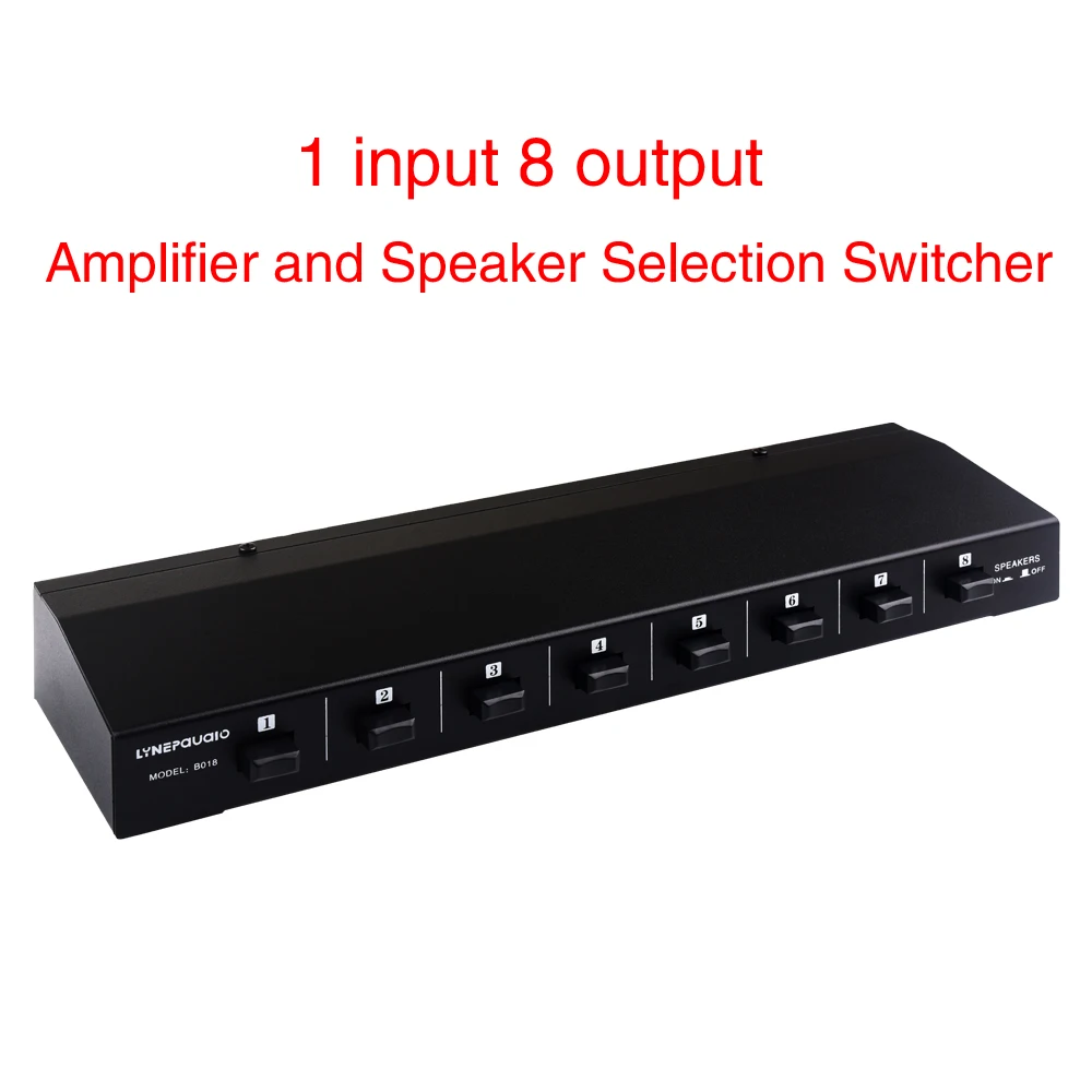 

1 in 8 out power amplifier and loudspeaker box switcher\Loudspeaker switch distribute device\Compare device each one passageway