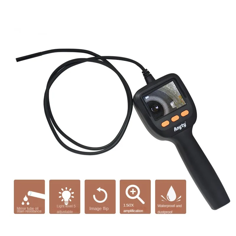 5.2mm industrial endoscope new handheld high-definition video endoscope IP67 waterproof with screen suitable for cars and homes