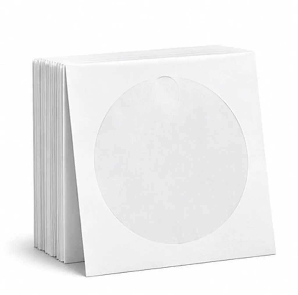 100Pcs Paper Cd Sleeves Dvd Storage Envelopes for Disc Protection Dustproof Scratch Resistant Sturdy Eco Friendly Cd Organizer
