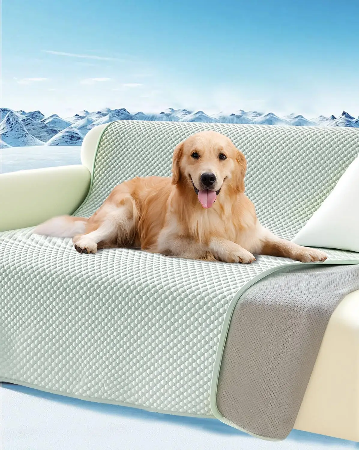 

Self Cooling Dog Mat – Waterproof, Non-Slip, Washable Pet Couch Cover with 3D Chill Fiber