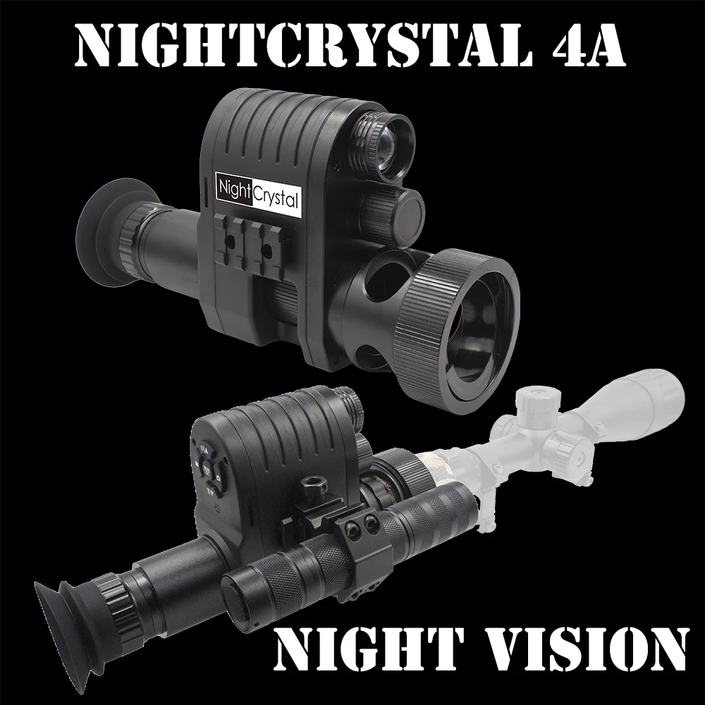 Megaorei 4B Night Vision Rifle Scope 850nm IR Clip-on Attachment Monocular Digital 1080p Hunting Camera Adjustable Reticle 300m