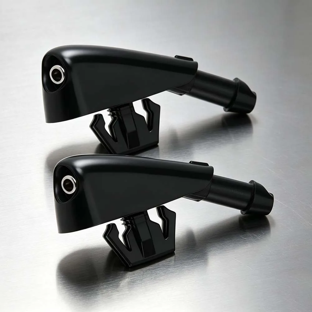 BLACK Windshield Washer Nozzle Windshield Washer Hood Spray Tip Focused Jet Stream Stable Spray Pattern Efficient Cleaning