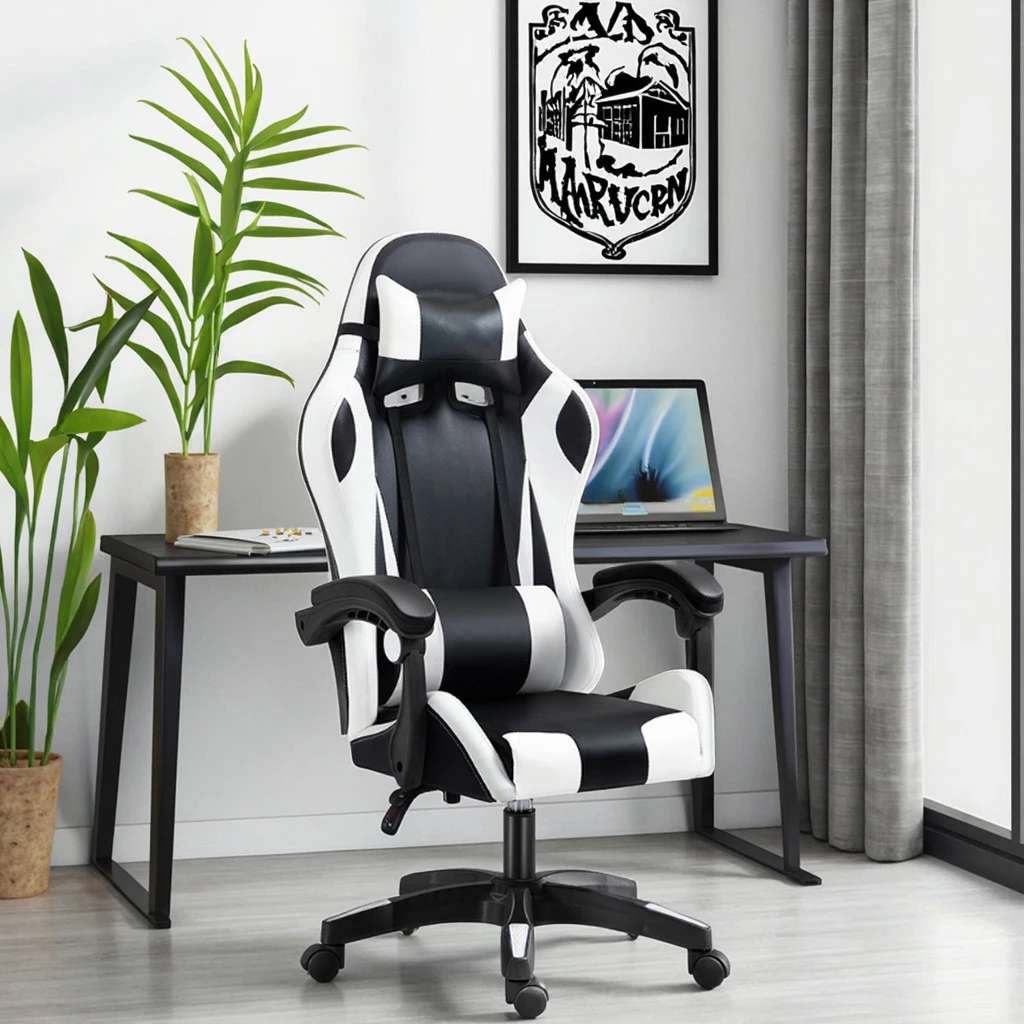 #￥Cheapest Office Gamer Racing Gaming Chair With Optional Footrest and Massage Light Strip and Function