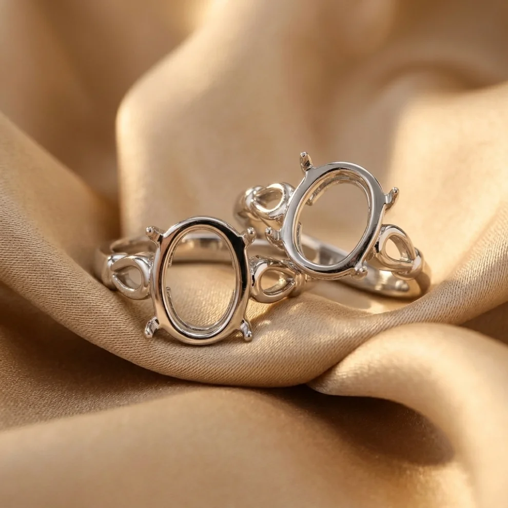 

3Pcs Teardrop Adjustable Semi Mounting Ring Settings Brass 9*13mm Oval Cabochons Base Blank For Diy Women Rings Jewelry Making