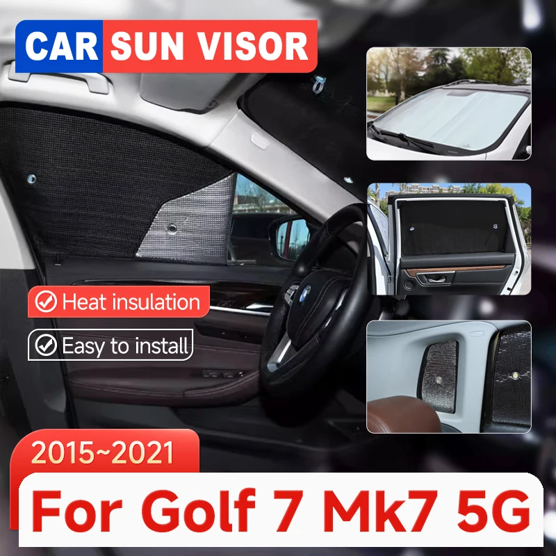 

Anti-UV Car Sun Visor For Volkswagen VW Golf 7 Golf7 Mk7 5G 2015~2021 2018 2019 Sun Protection Sunshade Parasol Auto Accessories