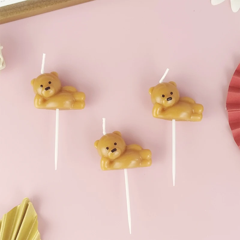 Little Bear Cake Decoration Birthday Candle Party Cartoon Birthday Cake Decoration Plugin Cute Little Bear Candle