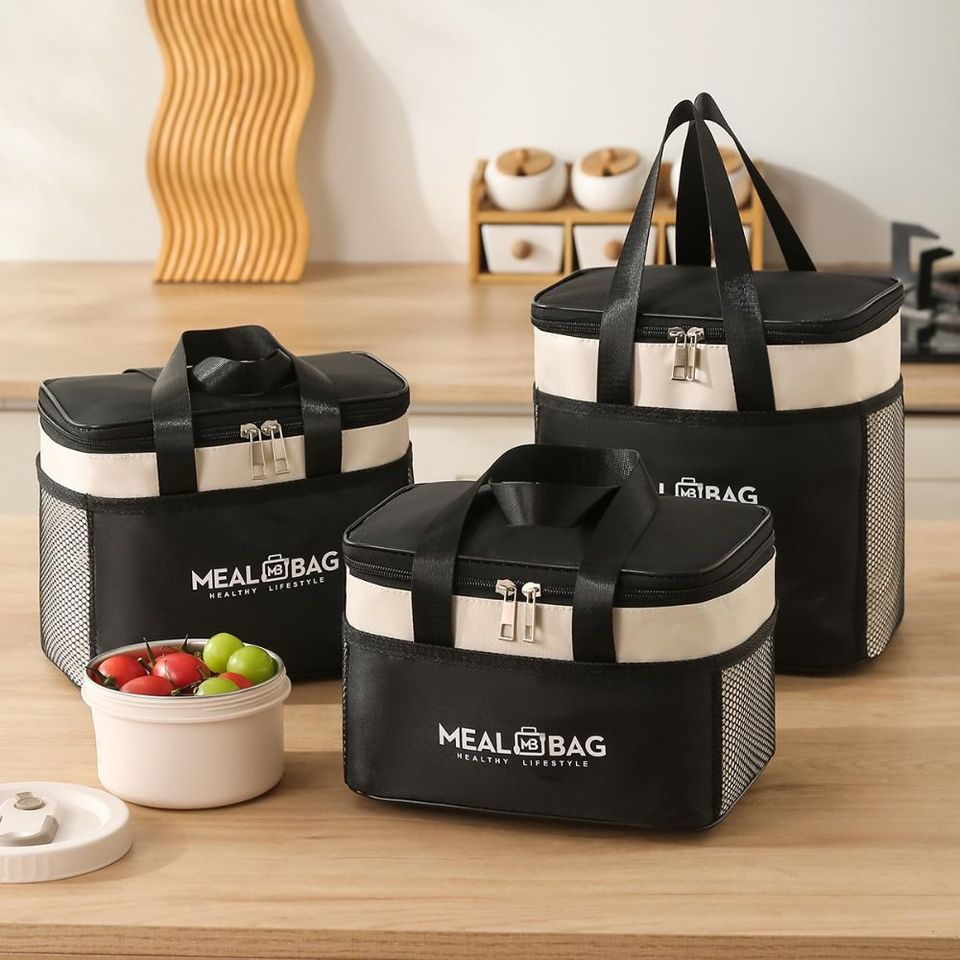  New Aluminum foil Lunch Box Storage Bag Thickened Oxford Thermal Insulation Bag Insulated Thermal Lunch Bag Picnic 