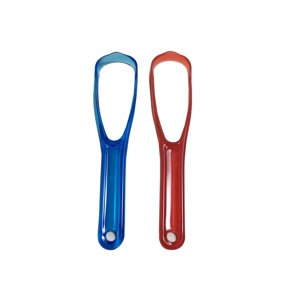 

2pcs Premium Plastic Tongue Cleaner For Fresh Breath Oral Plastic Tongue Scraper Health Random Color Durable Tool