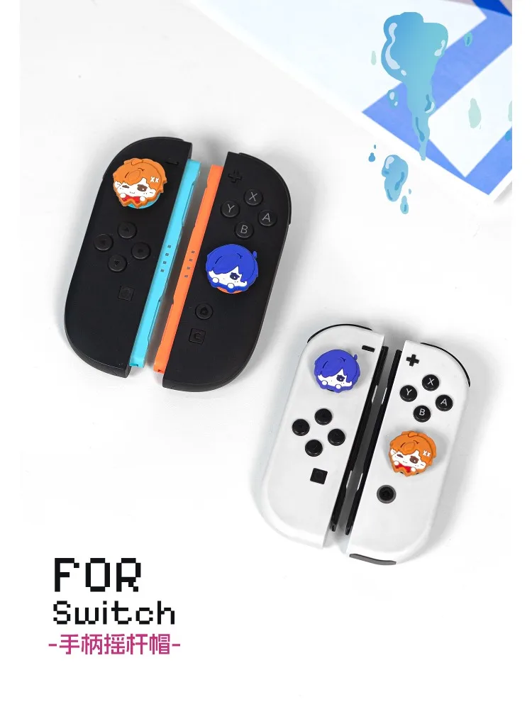 Nakładki na gałki kontrolera Nintendo Switch 2 OLED Lite Joy-Con, antypoślizgowe osłonki, akcesoria do konsoli do gier (w stylu kreskówkowym) — zdjęcie produktu 7