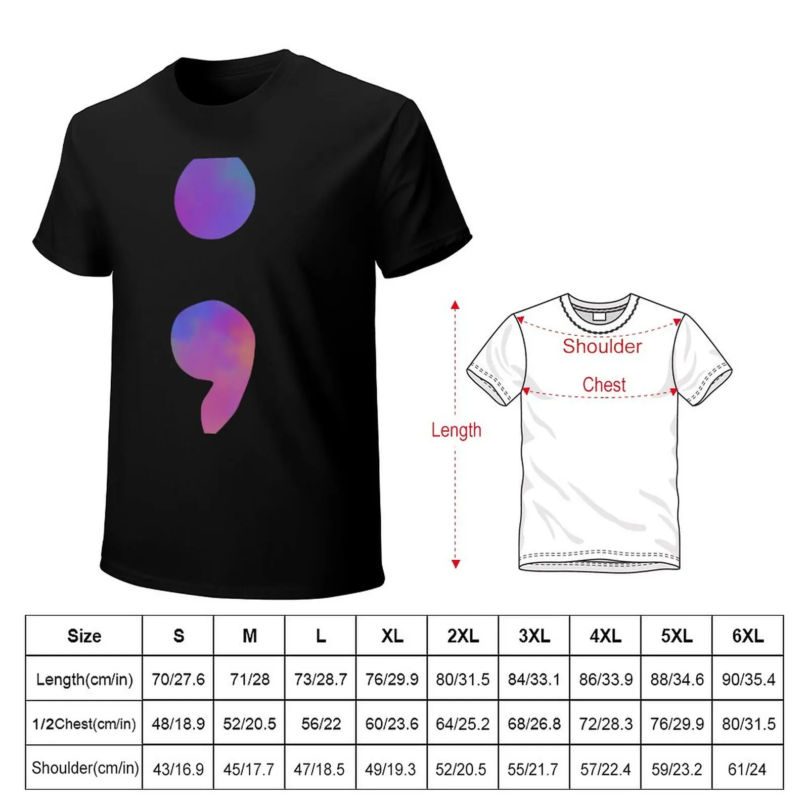 Semicolon Rainbow (old version) T-Shirt sports fans oversizeds anime heavyweight t shirts for men