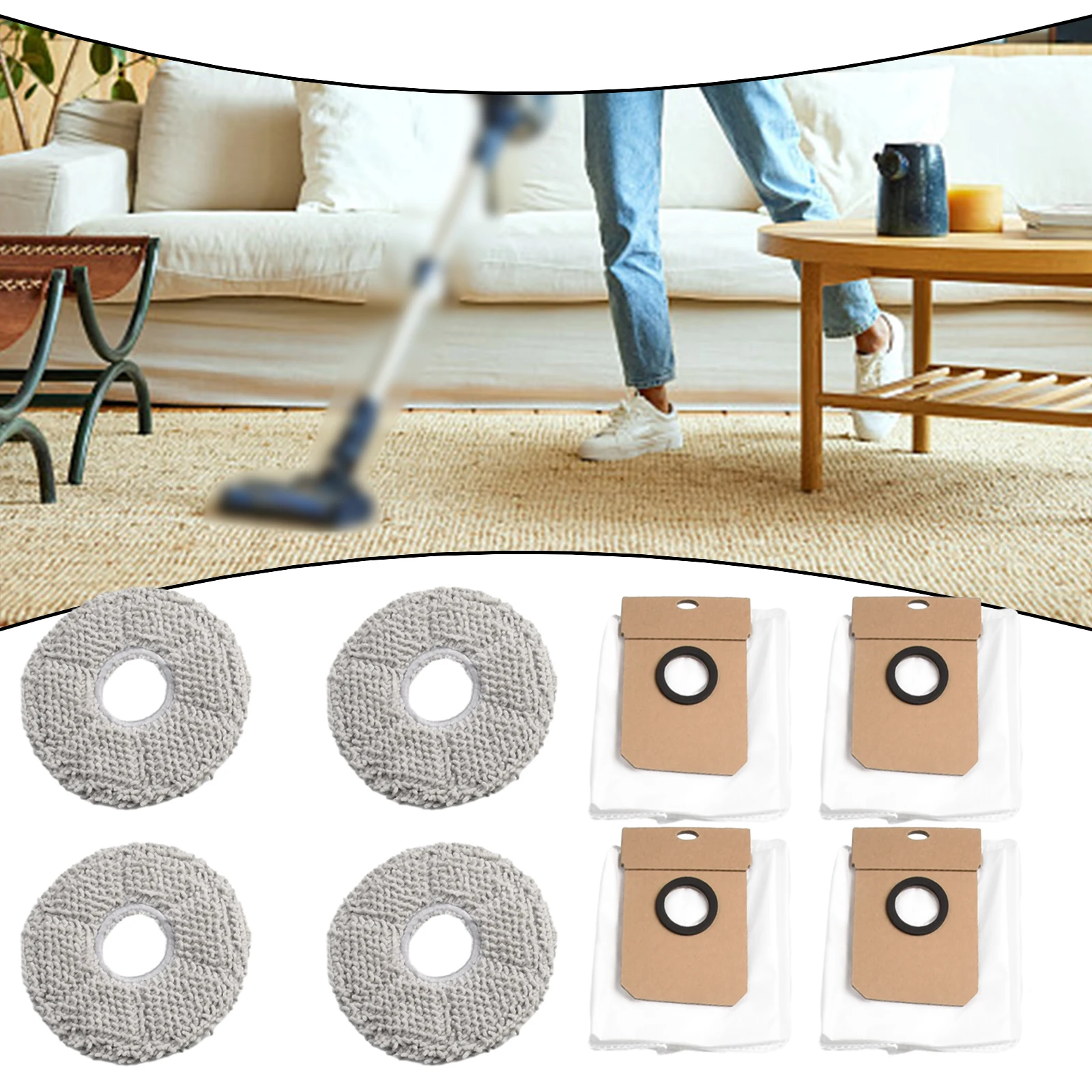 1 Set Reusable Dust Bag Strong Water Absorption Mopping Cloth For Cecotec For Conga 11090 Vacuum Cleaner Accessories