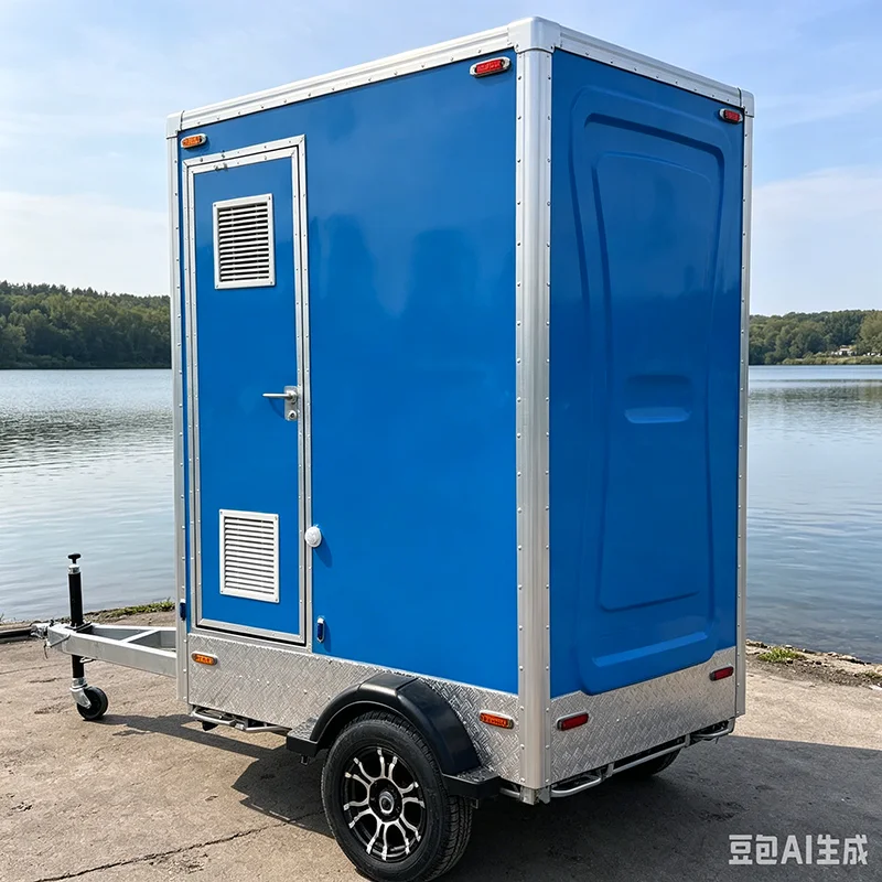 Ventilated Prebuilt Portable Outdoor Toilet Mobile Restroom Booth Anti Odor Design for High Traffic Construction Site