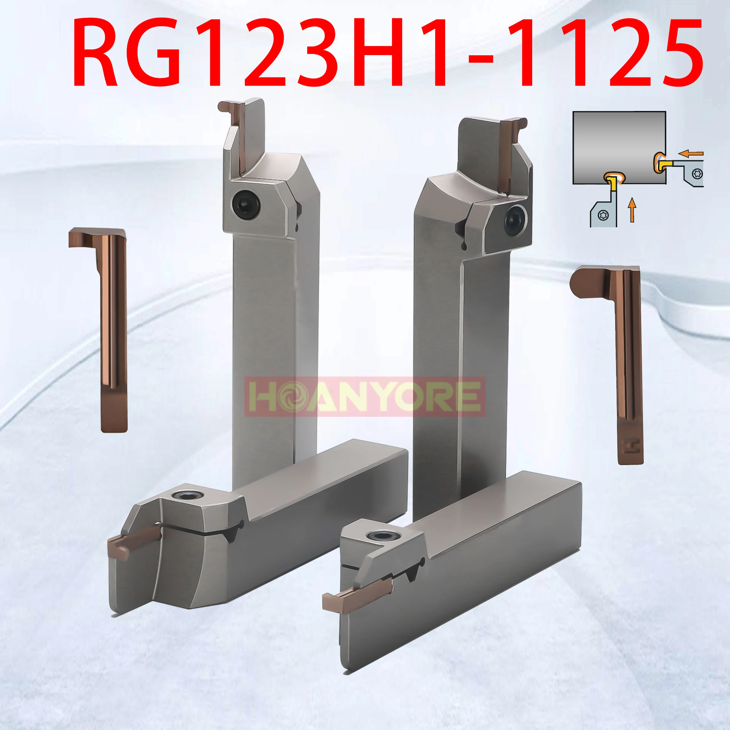 RG123H1 MGIVR/MGIVL Internal slotting  parting Grooving MGMN Cutting Machining Tool holders Parting End Face