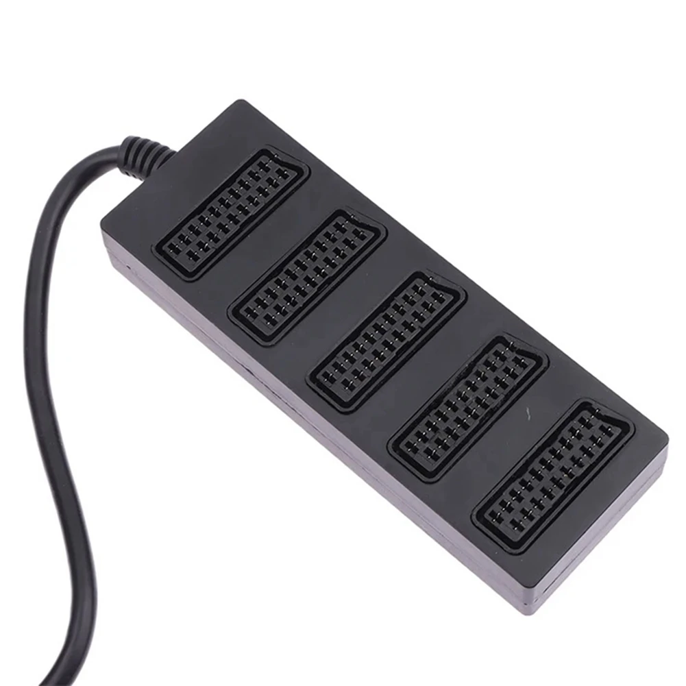 SMIEA 21Pin Scart 5 Way Splitter 21p Scart Male to 5 Female Adapter Connector 5 Road Scart One Divide Into Five Cable Line