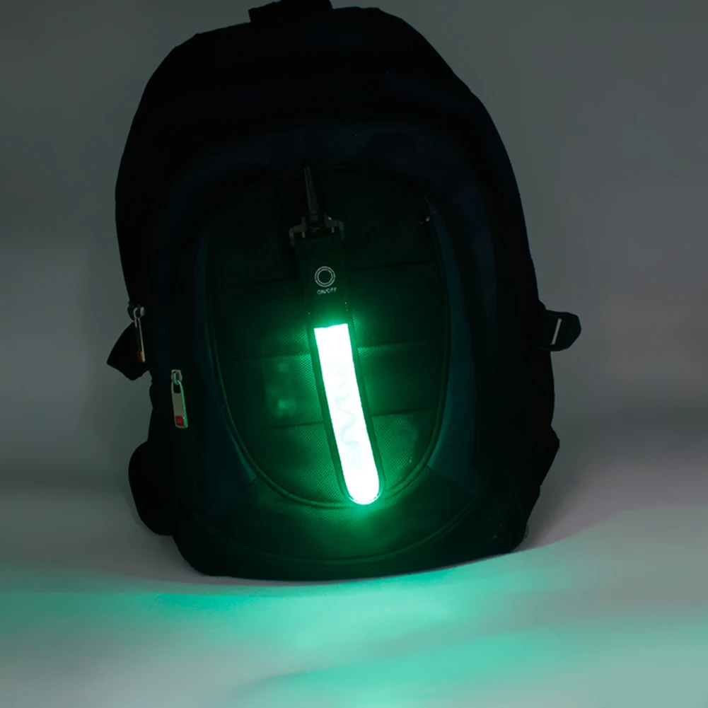 4Pcs LED Reflective Backpack Hanging Light 3 Modes Flashing Light Reflective Pendants Safety Reflector Pendant for School Bags