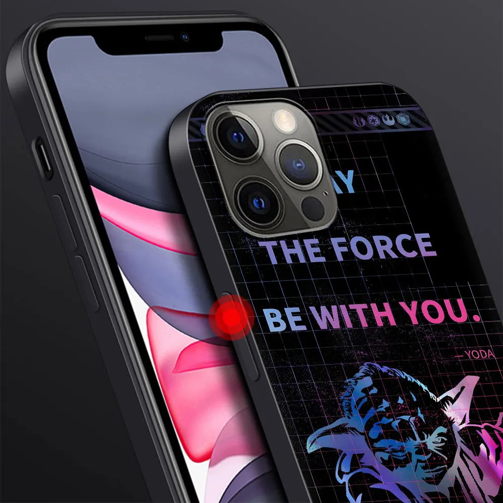 oda Darth Vader Obi-Wan Kenobi Case for Apple iPhone 13 14 Plus 11 12 Mini 15 Pro Max 7 8 SE 2020 X XS XR Black Soft Phone Cover