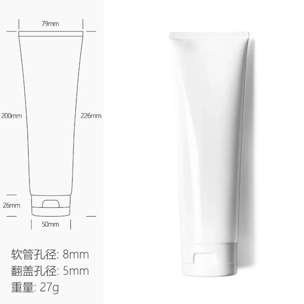 

300 мл 300 г белая пластиковая бутылочка пустая косметическая мягкая трубка лосьон для ухода за кожей тела крем многоразовый контейнер 10 унций 10 шт.